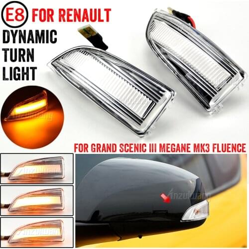 Fit for Renault Megane 3 MK3 III RS 2008-2016 BZ KZ DZ Dynamic Blinker Indicator Mirror Turn Light Signal