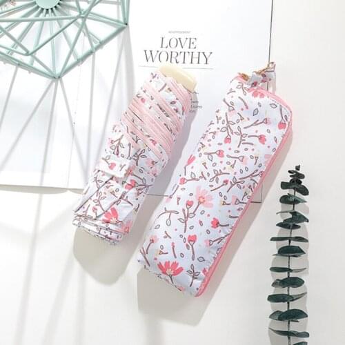 Portable Travel Pocket Umbrella Sunny&Rainy Mini Fold Umbrella Rain Women Anti UV Parasol Paraguas Sun Protect Paraguas Mujer