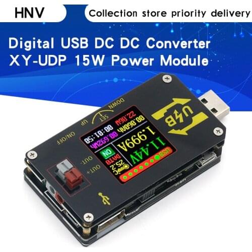XY-UDP Digital USB DC DC Converter CC CV 0.6-30V 5V 9V 12V 24V 2A 15W Power Module Desktop Adjustable Regulated power supply