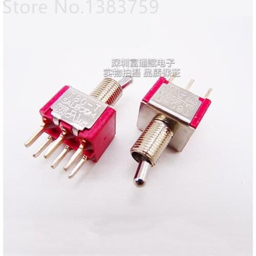 Toggle switch 6 feet 2 files pin short handle T8011 shaking head switch T80-T toggle switch