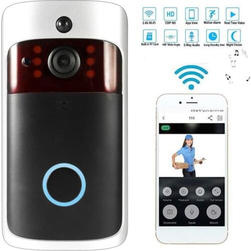 Smart Wireless WiFi Security DoorBell Smart Video Door Phone Visual Recording Low Power Consumption Remote Home Monitoring