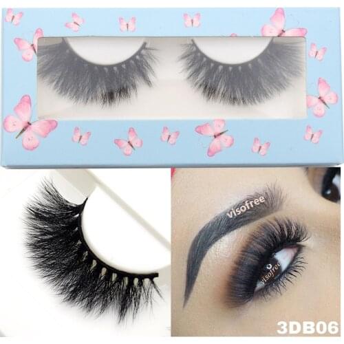 Visofree 25 mm mink eyelashes Dramatic faux mink lashes fluffy makeup Thick fake lashes Cruelty-free eye lashes Butterfly Box