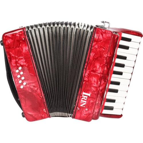 Mini Small Accordion 17-Key 8 Bass Accordion Kids Children Educational Musical Instrument Rhythm Band Toy With an Strap