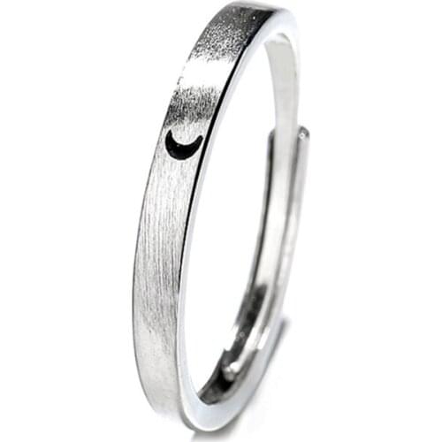 Y166 Sun and Moon Lover Couple Rings Set Simple Fashion Men Women Ring Engagement Wedding Jewelry Gifts