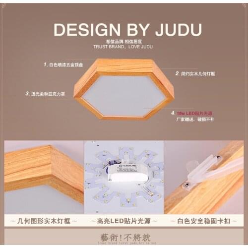 Japan style wood LED ceiling light for dining room kitchen bed room lamp E27 110-240V