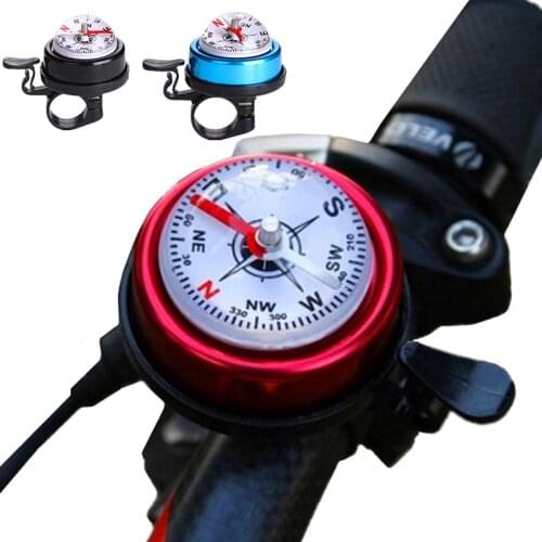1Pc Bike Bicycle Bell Horn with Compass Mountain Bike Car Bell Aluminum Outdoor Cycling Horns Accessories