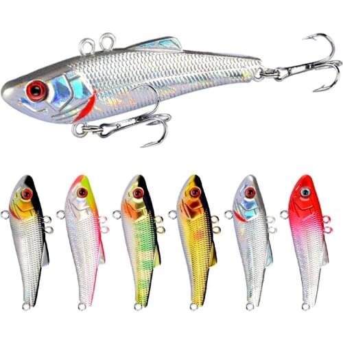 1pcs Sinking VIB Fishing Lure 7cm 7g Vibration Artificial Baits Winter Ice Fishing Wobblers Bass Crankbait Fishing Tackle