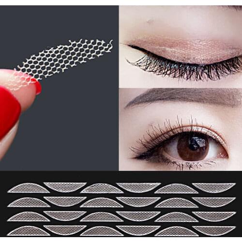 2019 Hot Sale 240pcs/10 Packs Gauze Mesh Lace Stickers Stealth Double-fold Eyelid Sticker Without Glue Eyelid Stickers