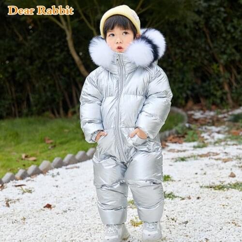 -30 Russian Winter warm Snowsuit 2020 Baby girl Clothes Duck Down Jacket Outdoor Infant Climbing romper Boy Kids Jumpsuit 1-5 Y