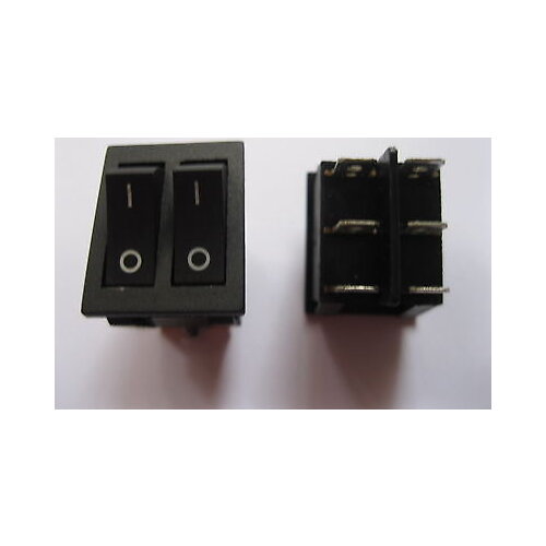 30 pcs Black ON/OFF DPDT Rocker Switch KCD3 6 Terminal 6 pin