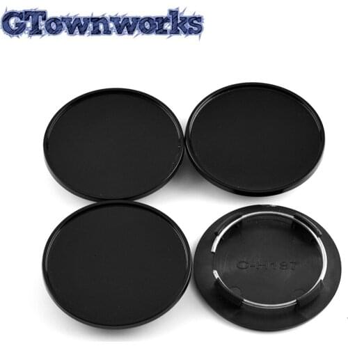 4pcs 65mm 51mm Wheel Rim Center Caps Cover Fit For #C-H187 Bright Black ABS Accessories Decoration Refit Car Styling