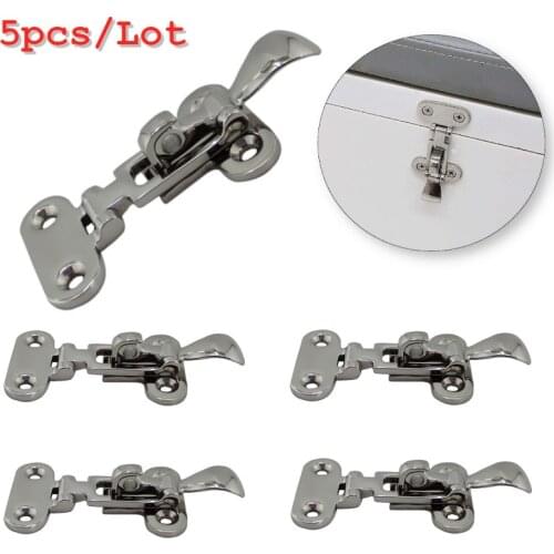 5 Pcs Boat Locker Hatch Anti Rattle Latch Fastener 4-3/8" 316 Stainless Steel Marine Boat Deck Lock Hasp Marine Hardware