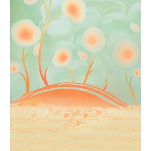 5x7ft Pink Cartoon Flowers Photography Backdrops Photo Props Studio Background