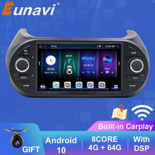 Android 10 Car Multimedia Player For Fiat Fiorino Qubo Citroen Nemo Peugeot Bipper 1 Din Head unit 7inch DSP 8Core Car Radio GPS