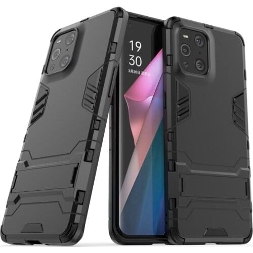 Kickstand Phone Case For Oppo Find X3 Case Shockproof Armor TPU + PC Tough Cover For oppo Find X3 Findx3 6.7" Coque Capa funda