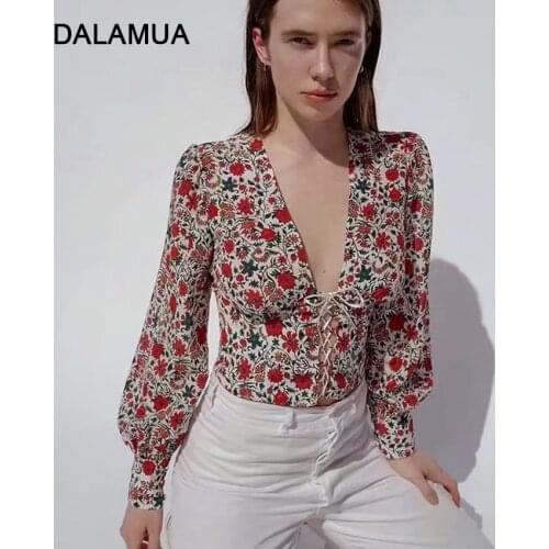 Блузки с принтом DALAMUA China At AliExpress