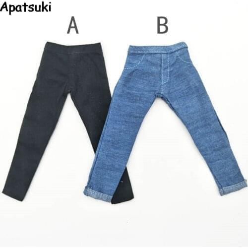 Handmade Jeans Trousers For Ken Boy Doll Long Pants For Barbies Boyfriend Prince Ken Doll Casual Clothes Male 1/6 Doll Clothes