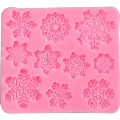 Christmas Snowflake Silicone Mold Fondant Mold Cake Decorating Tools Chocolate Gumpaste Mold Kitchen Baking Tools