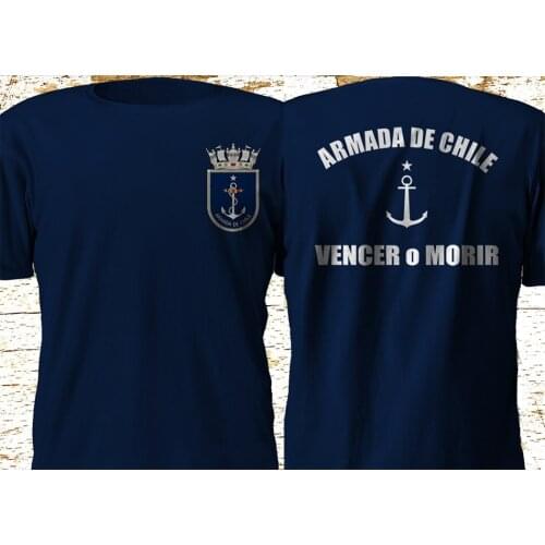 New Chile Chilean Navy Armada De Chile Marina Military Army T Shirt Double Side 2019 New Brand for Men Sale Cotton Funny Shirts