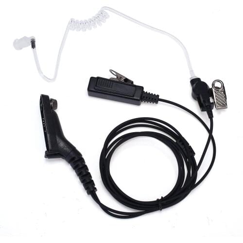 FBI PTT Air Tube Earpiece Mic Headset For Motorola Two Way Radio APX6000 DP4601 XiR P8268 8260 DP3401 3600 XPR6380 6500
