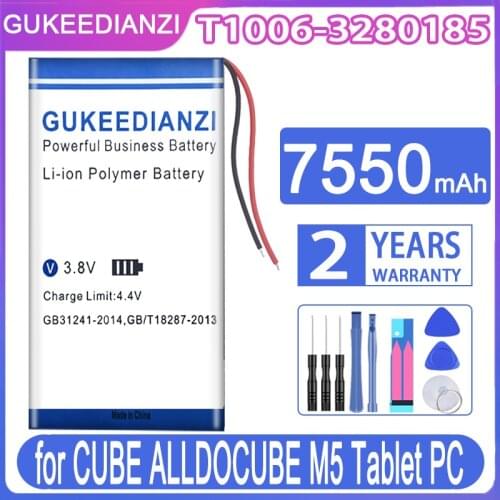 GUKEEDIANZI Replacement Battery T1006-3280185 2line 7550mAh for CUBE ALLDOCUBE M5 Tablet PC