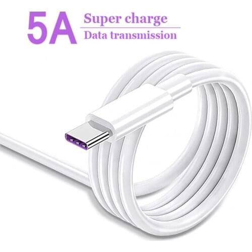 5A USB Type C Cable For Huawei Mate 20 Pro P20 Lite Fast Charging Cable Type-C Cable For Huawei P30 Pro