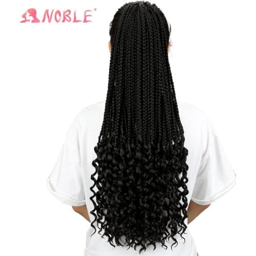 Noble Star Micro Box Braid 26inches дреды Crochet Braids зизи косы Curly Crotchet Hair Extensions Ombre Brown Twist Hair Braids