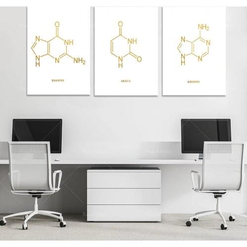 Code génétique DE L'ADN AUG Démarrer Codon Foil Print Set 3-New Beginnings Gifts-Science Lab Decoration-Molecular Biology-Chemic