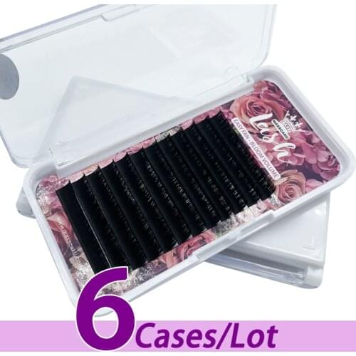 6pcs/lot Wholesale faux mink easy fan volume eyelash extension 0.05/0.07 with foil eyelash extension vendor eyelashes extensions