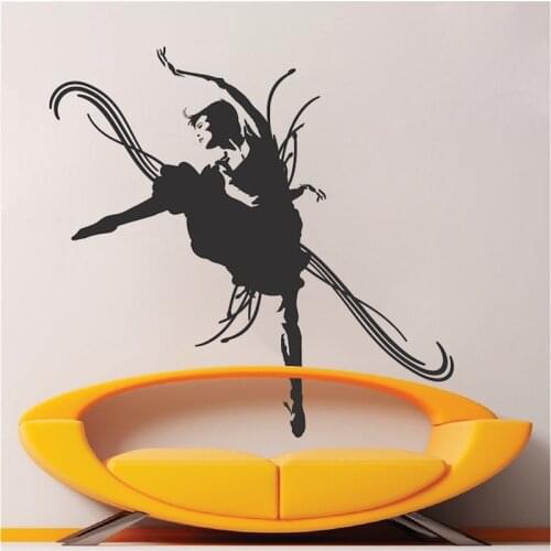 Dance Wall Decal Vinyl Sticker Ballet Dancing Ballerina Acrobatics Gymnastics Quote Home Decor Dancer Studio Removable E208