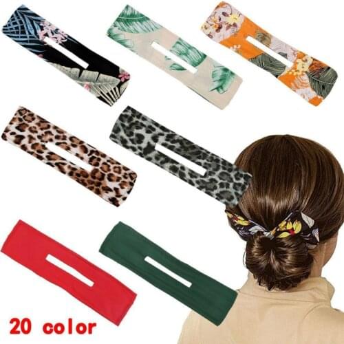 2021 Japan And South Korea New Printing Lazy Hair Curler Twist Clip Bowknot Ball Head Rotary Hair Curler Wholesale