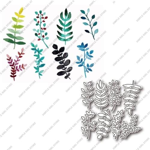 New flower leaf set paper-cut metal craft mold card making diy hand-flowering scrapbook new embossing 2021