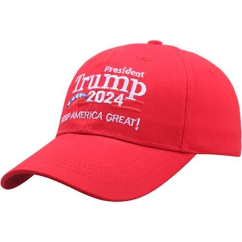 New Trump 2024 President Donald Trump Keep America Great Red black baseball Cap embroidery sun Hat dropshipping