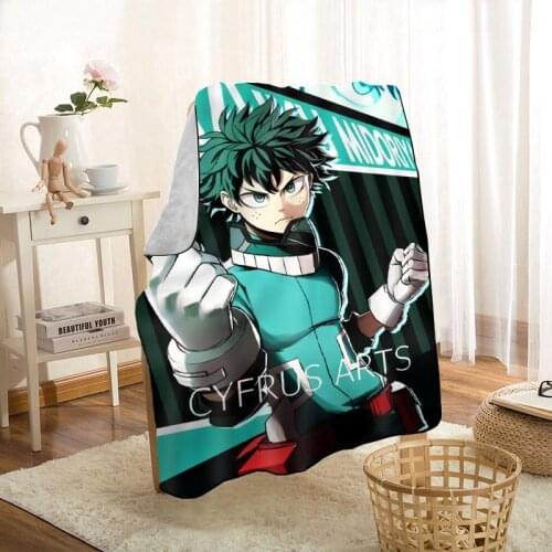 Anime Midoriya Izuku My Hero Academia Blankets Soft Blanket Throw On Home/Sofa/Bedding Portable Adult Travel Cover Blanket 0629
