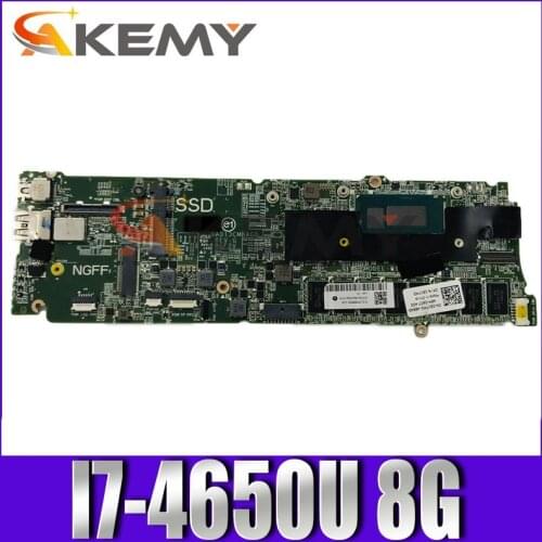 Original Laptop motherboard For DELL XPS 9333 Mainboard CN-0HPT8J 0HPT8J DAD13CMBAG0 SR16H I7-4650U with 8GB RAM