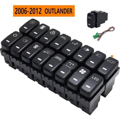 For Mitsubishi OUTLANDER 2006-2012 Fog lamp radar switch Recorder heating switch Retrofit switch for the tail door of spotlight