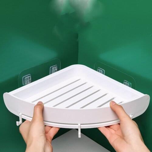 Plastic Bathroom Shelf Organizer Snap Up Corner Shelf Caddy Bathroom Corner Shelf Shower Storage Wall Holder Shampoo Holder