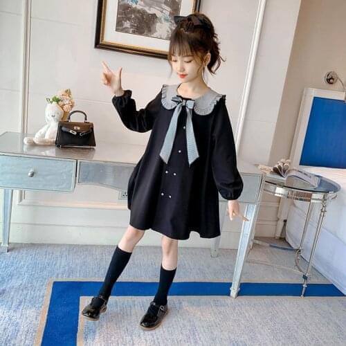 Kids Student Dresses for Girls Teenager School Uniform Dress Kids Daily Wear Clothes Childrens Clothing 4 5 7 9 11 12 14 Years