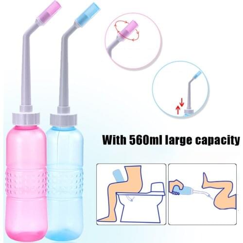 560ml Portable Travel Hand Held Bidet Sprayer Personal Cleaner Hygiene Bottle Spray Washing Adjustable Nozzle Care Tool