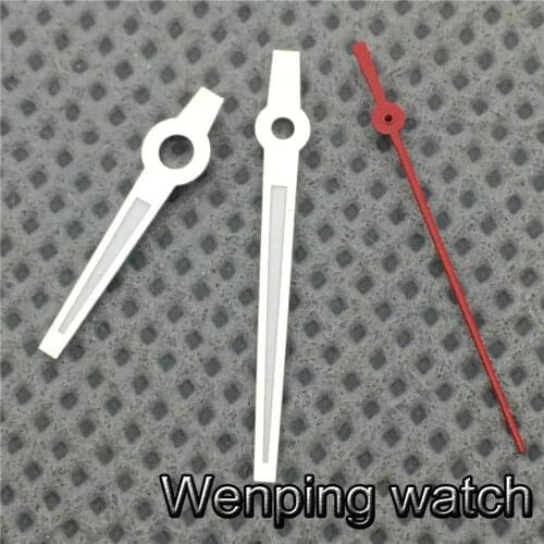 Silver Red Watch Hands Luminous Marker Fit Miyota 8205 8215 821A 82 series Mingzhu DG 2813 3804 Movement