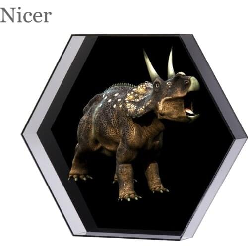 Hexagon 3D Hologram Projector Light WiFi/Plug-in Advertising Display LED Fan Imaging Lamp External Bluetooth Information Prompts