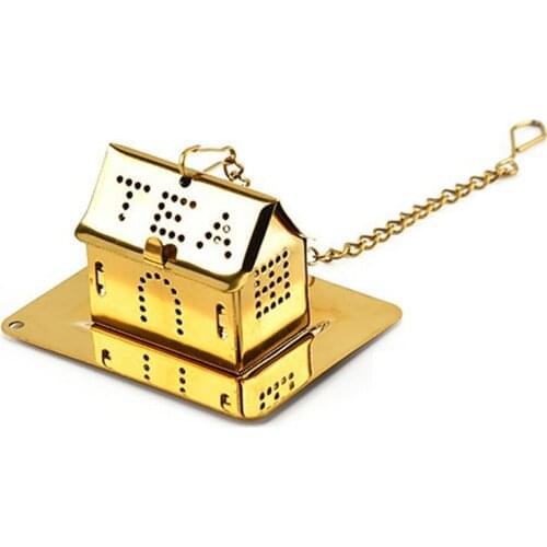 Creative House Shaped Tea Infuser Filter Stainless Steel Home Tea Strainers Reusable Teas Leak Tea Maker Strainer Teaware Tools