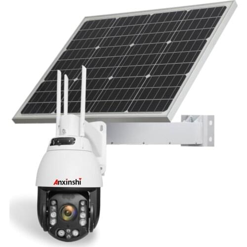 Solar powered camera 5MP 4G Starlight IR 300M Laser 4G IP PTZ Camera Sony IMX335 starlight sensor