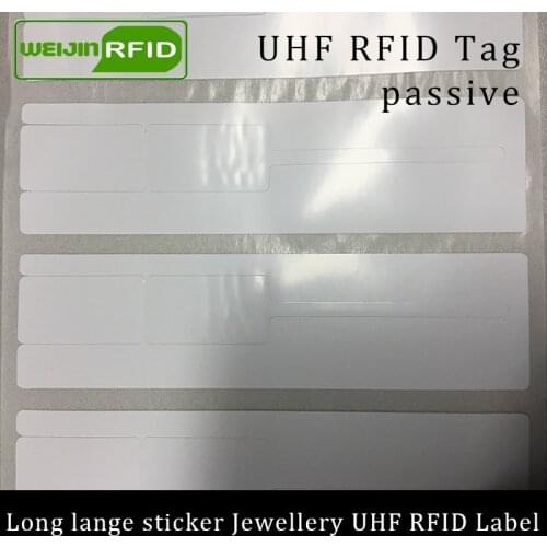 UHF RFID jewelry Jewellery watch tag EPC 6C sticker 915m 868m 860-960MHZ NXP U code 7 adhensive printable passive RFID PET label