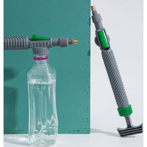 High Pressure Air Pump Manual Sprayer Adjustable Drink Bottle Spray Head Nozzle Garden Watering Tool Sprayer Head with Joint
