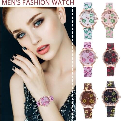 Ladies Quartz Watch Ladies Holiday Gift Watch Personalized Fashion Printing Luxury Fashion Ladies Watch Party Clock Multi-color
