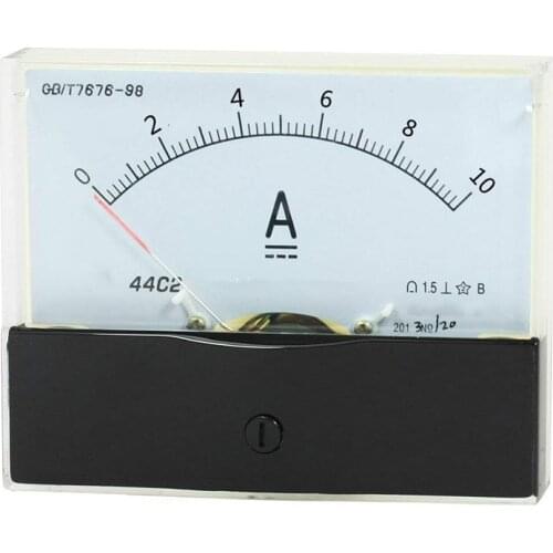 1PC 44C2 DC 100uA 100mA 5A 10A 15A Ammeter Analog Current Test Meter 100x80mm