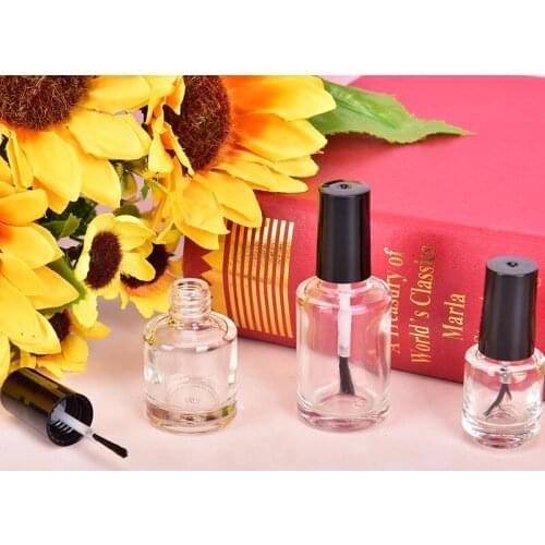 1Pcs 5/10/15ml Empty Glass Nail Polish Bottle With Brush Nail Oil Glass Bottle Package includes 1pc nail polish bottle