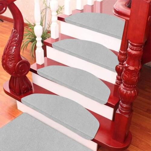 15pcs/Set Floor Rug Carpet for Stairway Anti-Slip Stair Mats Self-adhesive Step Mats Foot Pad Entrance Mat Safety Pads Mat