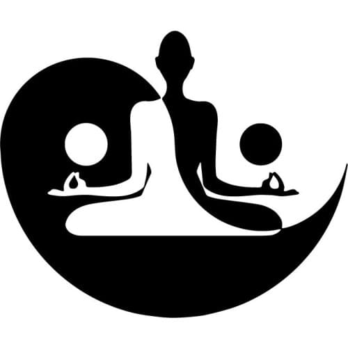 16.7CM*13.7CM Yin Yang Pattern Removable Car Sticker JDM Vinyl Decal Decoration Art